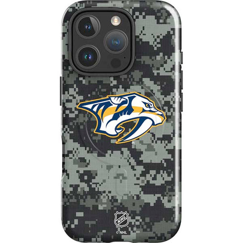 NHL Nashville Predators Camo iPhone 16 Pro Magsafe Impact Case